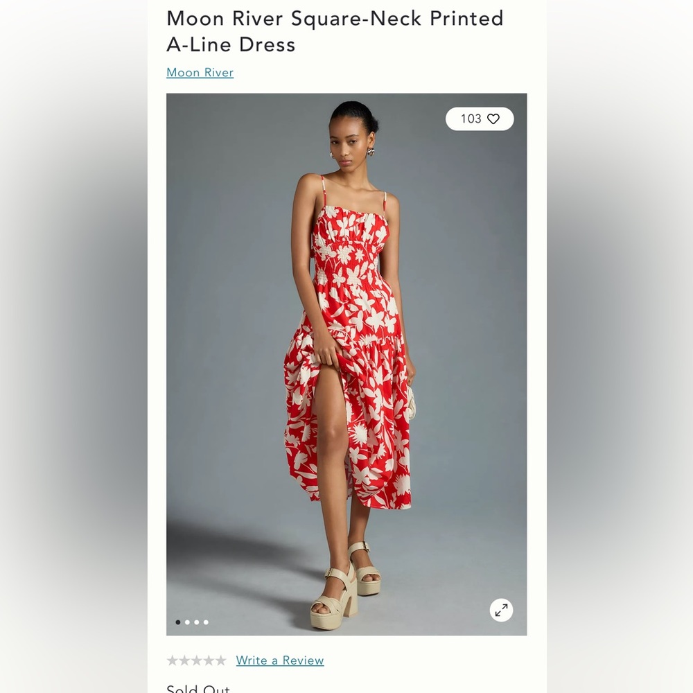 Moon river floral midi dress